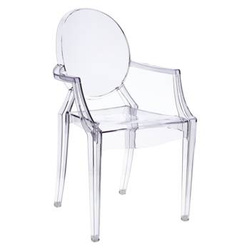 Krzesło Royal inspirowane Louis Ghost transparentne
