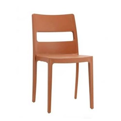 Krzesło ogrodowe z tworzywa sztaplowane Sai SCAB Design pomarańczowe do ogrodu i sali bankietowej
