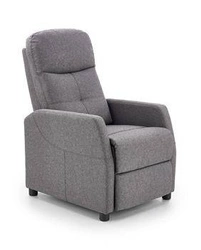 Fotel rozkładany do salonu Dativo szary nowoczesny tapicerowany z funkcją spania Intesi