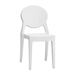 Krzesło do jadalni i kuchni Igloo białe nowoczesne sztaplowane z poliwęglanu SCAB Design