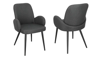 Zestaw 2 krzeseł Labby szare ciemne