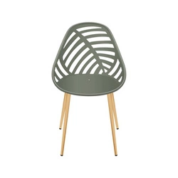 Krzesło do jadalni z tworzywa Alameda Intesi oliwkowe nowoczesne z oparciem do kuchni