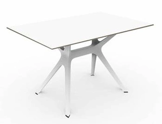Stół do jadalni Vela biały szkło hartowane nowoczesny 120x80 cm do salonu i kuchni