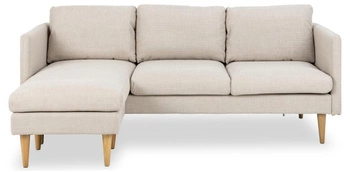 Narożnik Milly beżowy nowoczesny skandynawski z odwracalnym szezlongiem do salonu