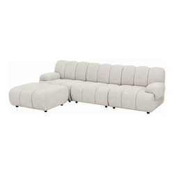 Sofa narożna Taza modułowa 3,5-osobowa piaskowa do salonu lewa