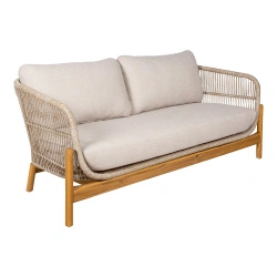 Sofa ogrodowa Terracina dwuosobowa drewniana akacja z poduszkami