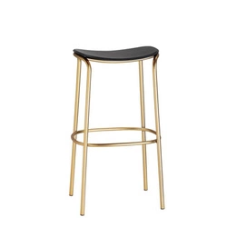 Hoker bez oparcia TRICK wood 65 cm czarno-złoty nowoczesny do kuchni i jadalni SCAB Design