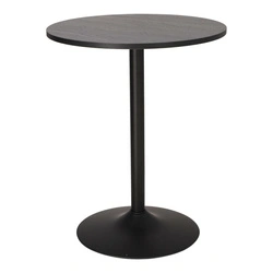 Stół okrągły Hvar 60 cm czarny nowoczesny do salonu i kawiarni