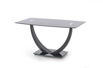 Stół do jadalni nowoczesny czarny szklany Tano 140x80 cm Intesi elegancki design