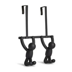 Wieszak na drzwi Buddy czarny Umbra nowoczesny wieszak do przedpokoju z matowym wykończeniem