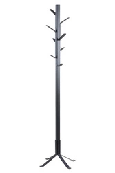 Wieszak stojący do przedpokoju Vinson czarny metalowy nowoczesny Actona 181 cm