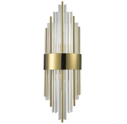 Kinkiet ścienny DRACO złoty nowoczesny 60 cm do salonu i sypialni Step into Design