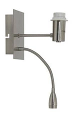 Kinkiet ścienny Regina nikiel nowoczesny metalowy do sypialni i salonu Light&Living 35 cm