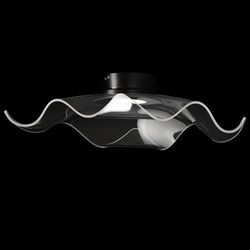 Plafon LEDowy Velo no.2 chrom 50 cm glamour nowoczesny do salonu i sypialni ALTAVOLA DESIGN