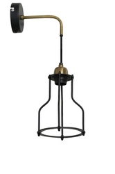 Kinkiet ścienny Marcia industrialny czarny z antycznym brązem do salonu i sypialni 50 cm Light&Living