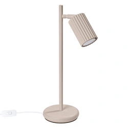 Lampka biurkowa KARBON nowoczesna minimalistyczna beżowa aluminium do biura i salonu