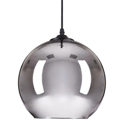 Lampa wisząca kula MIRROR GLOW 40 cm chrom szklana do salonu i nad stół