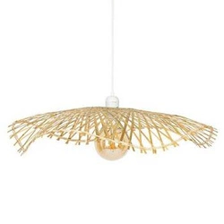Lampa wisząca bambusowa Tess 58 cm do salonu i jadalni regulowana boho Atmosphera