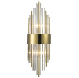 Złoty kinkiet ścienny DRACO-S 45 cm nowoczesny glamour do salonu i sypialni Step into Design