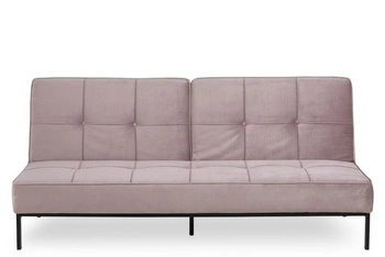 Sofa rozkładana z funkcją spania Perugia VIC 3 osobowa welwetowa różowa do salonu Actona