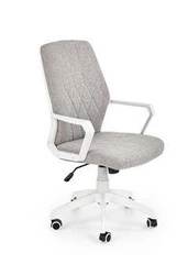 Fotel biurowy ergonomiczny Nerso obrotowy szary z tkaniny z podłokietnikami do biura