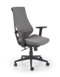 Fotel biurowy ergonomiczny Ventra szary czarny obrotowy z regulacją do biura Intesi