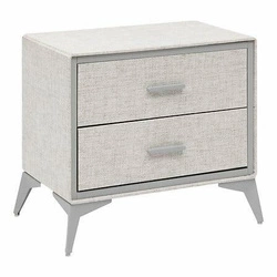 Szara szafka nocna do sypialni Granite 5five simply smart nowoczesna z 2 szufladami 64 cm