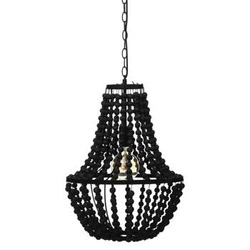 Lampa wisząca Goya czarna drewniana regulowana do salonu i jadalni Atmosphera 38,5 cm