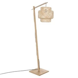 Lampa stojąca do salonu boho z bambusa Liby Atmosphera – podłogowa lampa naturalna 173 cm