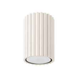 Plafon sufitowy KARBON 10 beżowy minimalistyczny do salonu i sypialni aluminium GU10