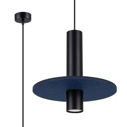 Lampa wisząca PELTA 1 nowoczesna granatowa czarna do salonu i jadalni 30 cm