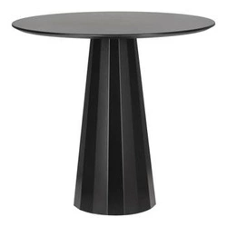 Stół okrągły Florero 80 cm czarny nowoczesny na jednej nodze do jadalni i salonu