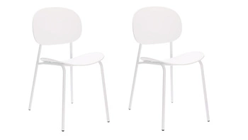 Zestaw 2 krzeseł Nube białe