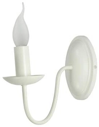 Kinkiet ścienny Bellagio biały metalowy prowansalski do sypialni i salonu CANDELLUX LIGHTING