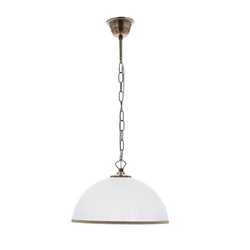 Lampa wisząca Sugar szklana biała glamour do salonu i jadalni CANDELLUX patyna 30 cm