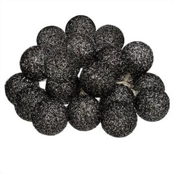 Girlanda cotton balls 20 lampek LED  czarna