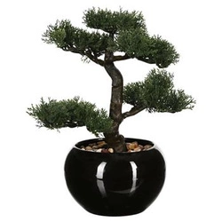 Sztuczne drzewko bonsai Atmosphera 36 cm w doniczce boho do salonu lub biura