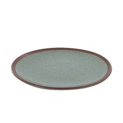 Talerz obiadowy ceramiczny Pavot 27 cm zielony nowoczesny do jadalni do zmywarki Intesi