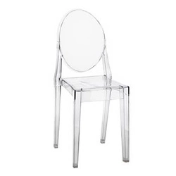 Krzesło Viki inspirowane Victoria Ghost transparentne z tworzywa