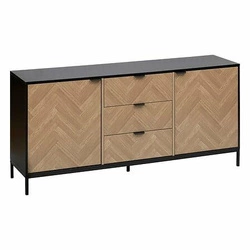 Komoda Chevrons nowoczesna z szufladami i półkami 160 cm loftowa do salonu Atmosphera