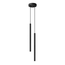 Lampa wisząca Pastelo 2 czarna nowoczesna metalowa regulowana do salonu i jadalni