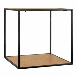 Półka ścienna Vita loftowa na książki i dekoracje dąb czarny nowoczesna Intesi 36x36 cm