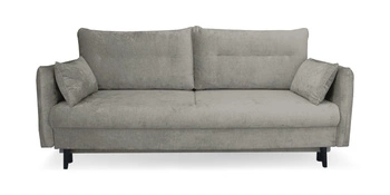 Sofa rozkładana z funkcją spania Totana szarobrązowa do salonu skandynawska z pojemnikiem