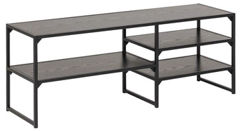 Szafka RTV Seaford czarna 120 cm industrialna stojąca do salonu matowa Actona