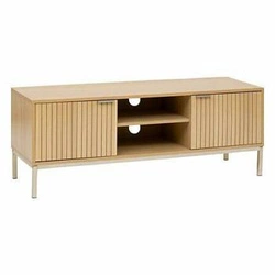 Szafka RTV drewniana Tasso 120 cm ryflowana stojąca do salonu skandynawska 5five
