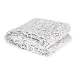 Scale Intesi gruby ciepły koc na kanapę szary 180x130 cm miękki i puszysty