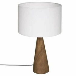 Lampka nocna do sypialni Aina nowoczesna biała z abażurem skandynawska Atmosphera 46 cm
