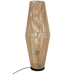 Lampa podłogowa do salonu Aissa Atmosphera nowoczesna brązowa naturalna do czytania 83 cm