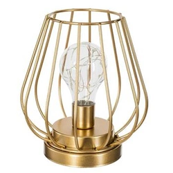 Lampka nocna LED Micro Atmosphera złota nowoczesna do sypialni glamour na baterie 17cm