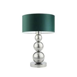 Lampka nocna HONOLULU zielona z abażurem nowoczesna do sypialni i salonu LYSNE